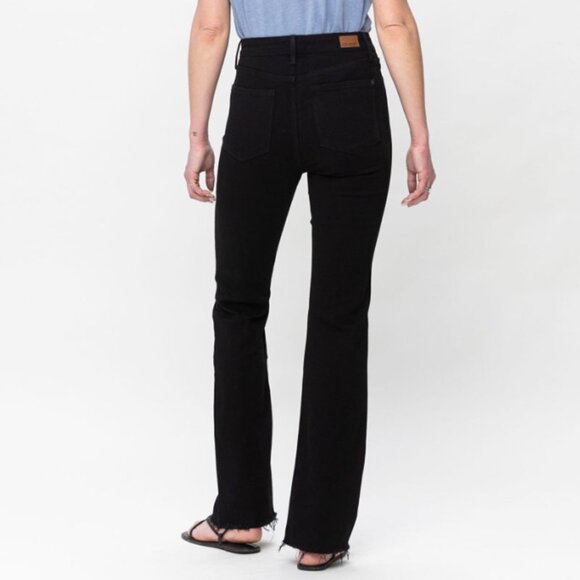 Judy Blue Button Fly Raw hem Bootcut Jeans - Picture 3 of 3